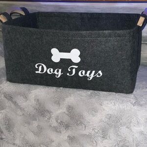 6/$20 Gray Dog Toy Storage Basket
